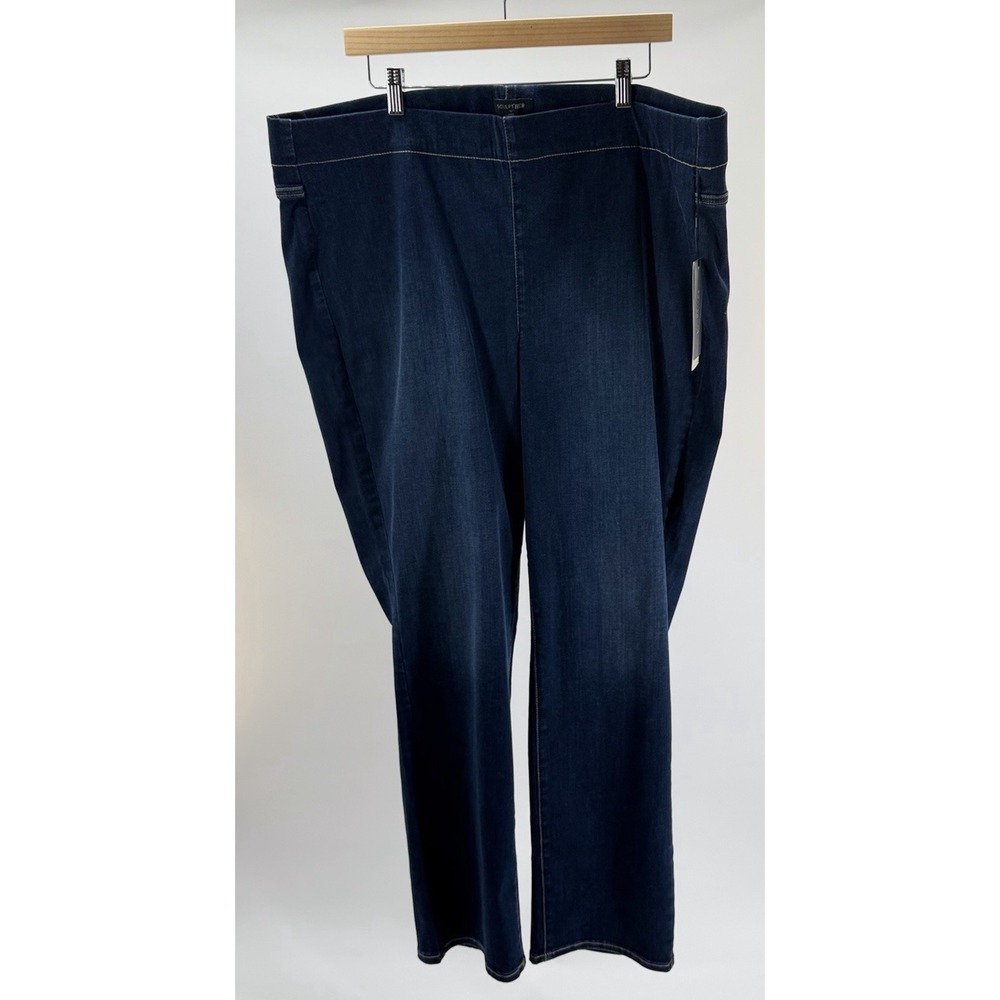 NYDJ Sculpt Her Women's Pull-On Straight Leg Wonderland Jeans Plus Size 2X